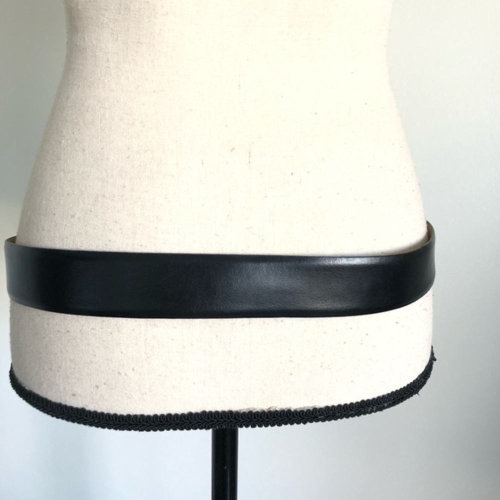 Vintage 80'S  Western Genuine Black Leather Belt - Picture 7 of 7